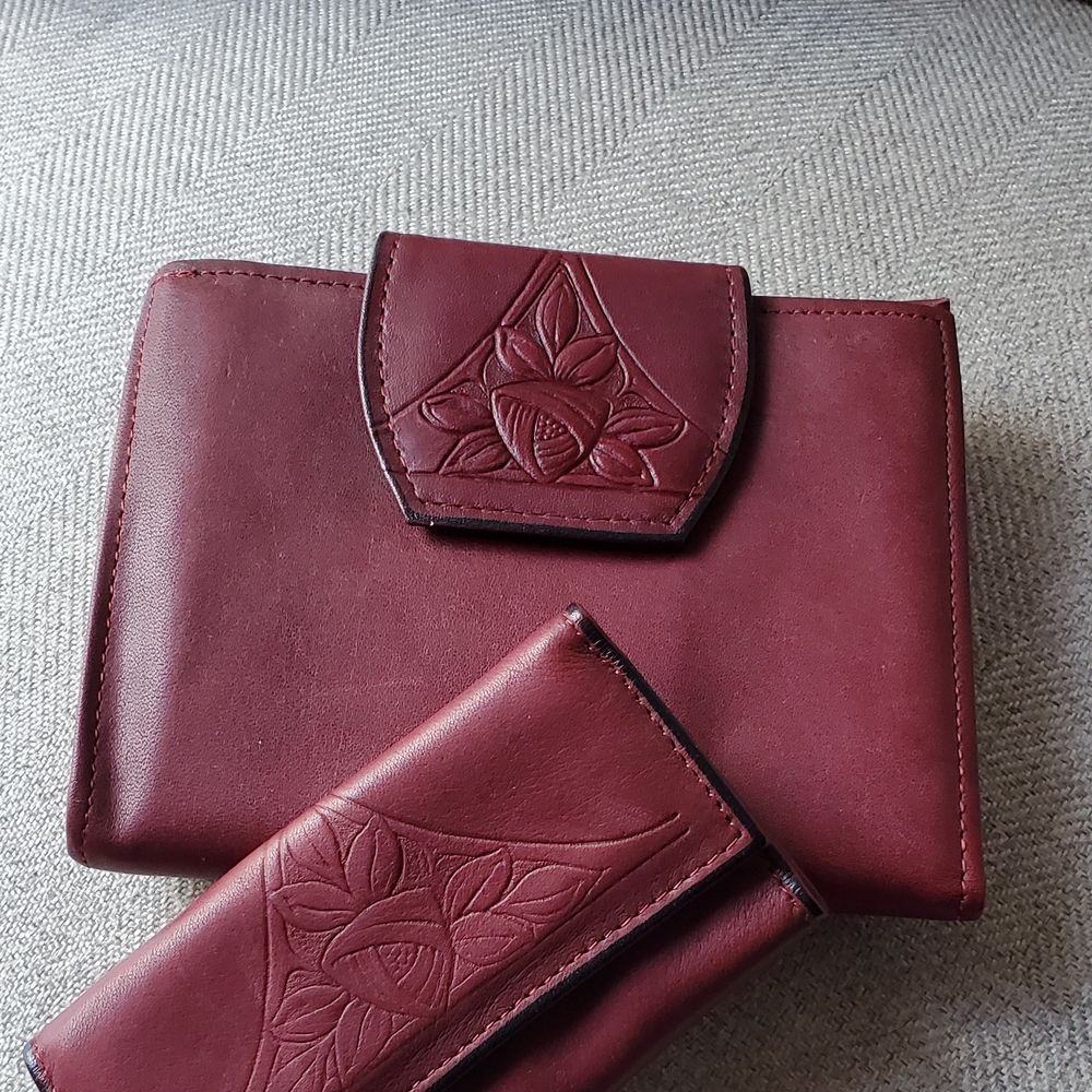 ROLFS Vintage Cowhide LEATHER Wallet And Key Holder Set